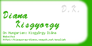 diana kisgyorgy business card